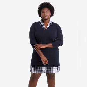 Draper James Wool and Cotton Combo Sweaterdress
